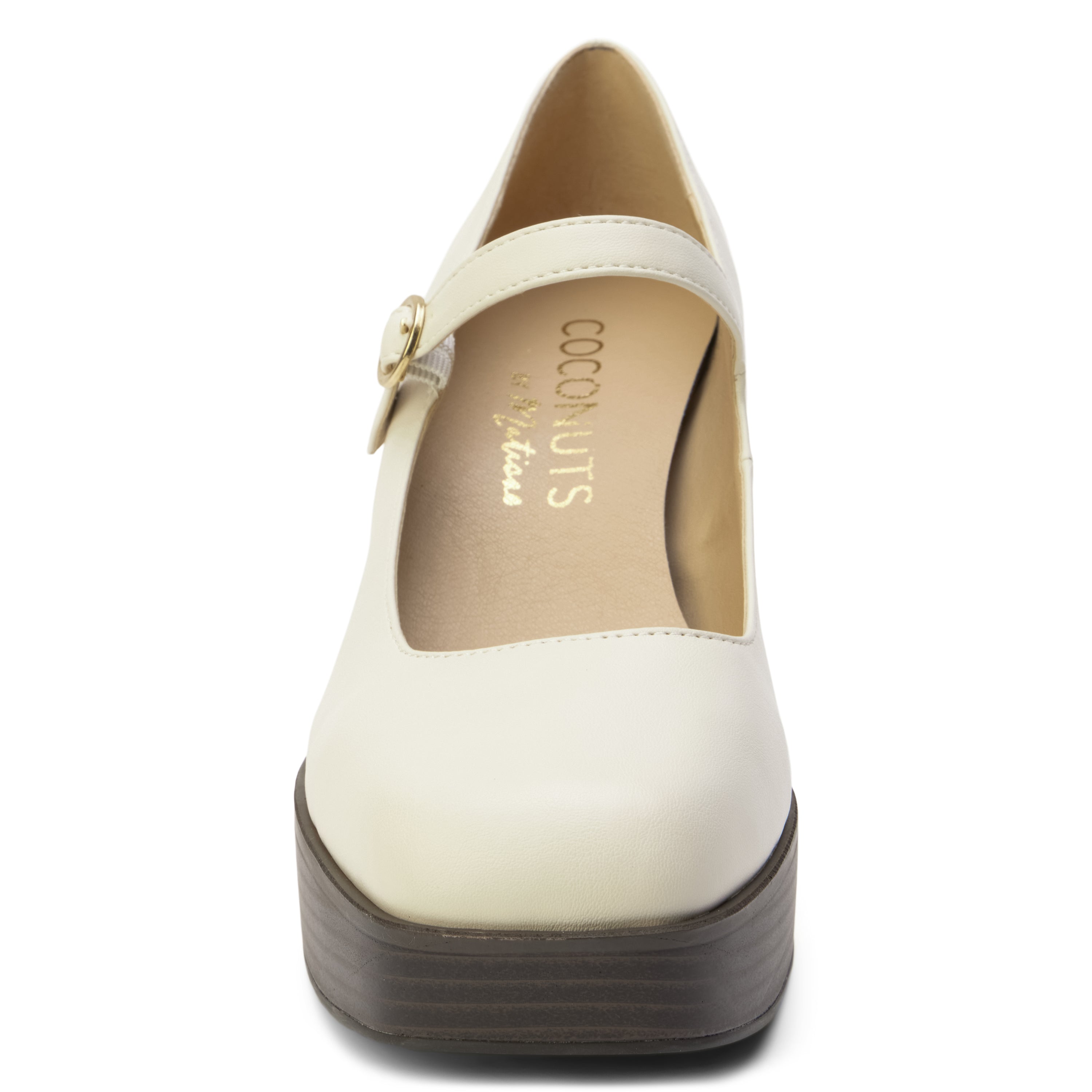 Matilda Platform Heel in Bone - Charming Charlie