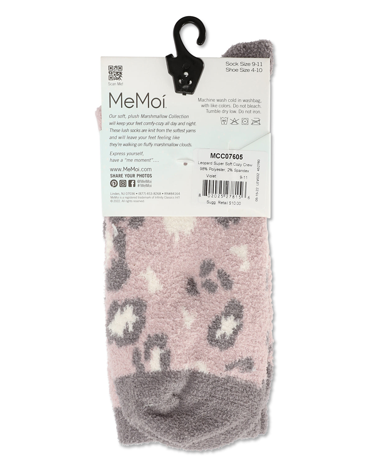 Women's Leopard Super Soft Cozy Crew Socks - Charming Charlie