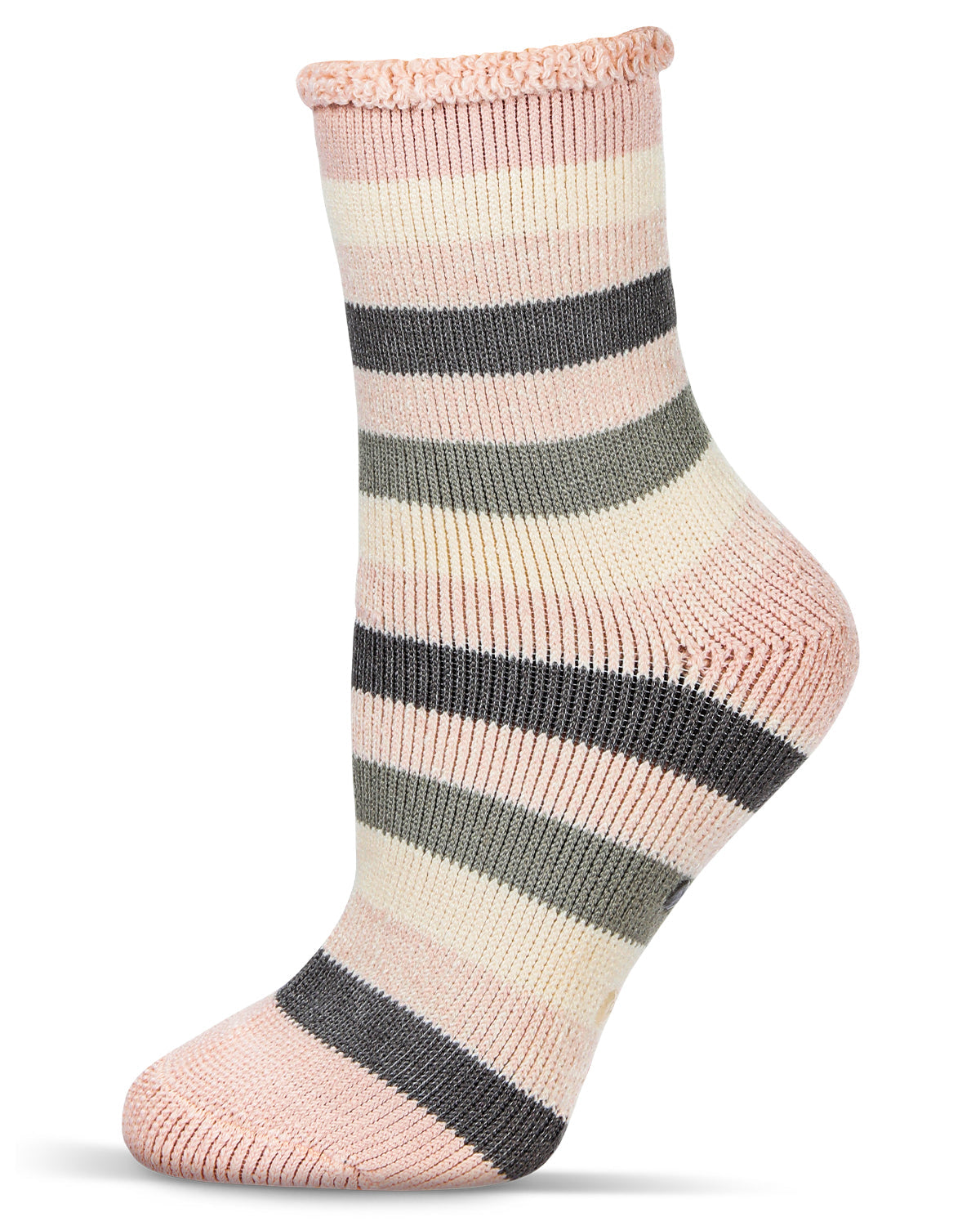 Women's Stripe Cozy Warm Thermal Crew Socks - Charming Charlie