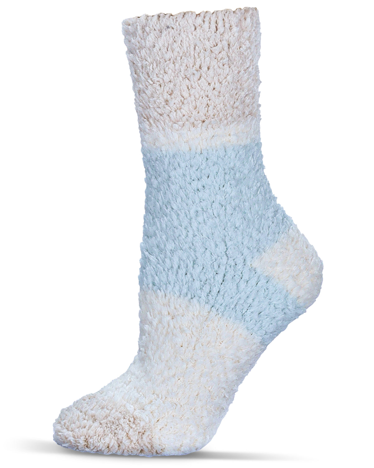 Women's Colorblock Teddy Bear Plush Crew Socks - Charming Charlie