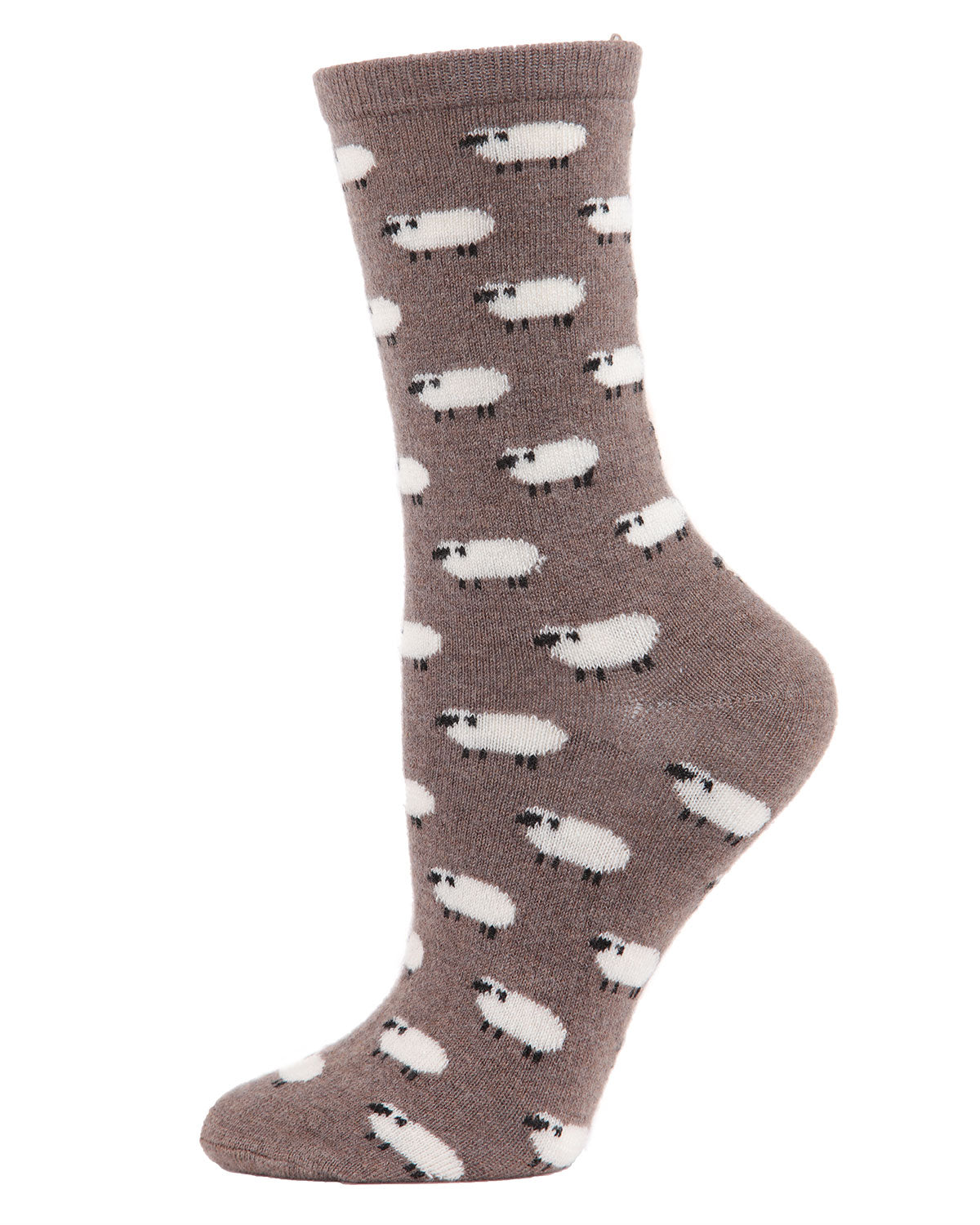 Women's Soft White Sheep Cashmere Blend Crew Socks - Charming Charlie