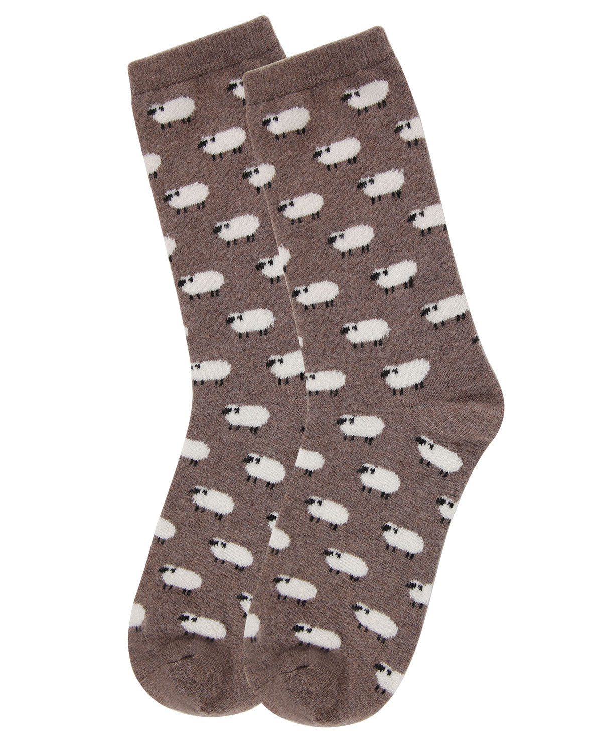 Women's Soft White Sheep Cashmere Blend Crew Socks - Charming Charlie