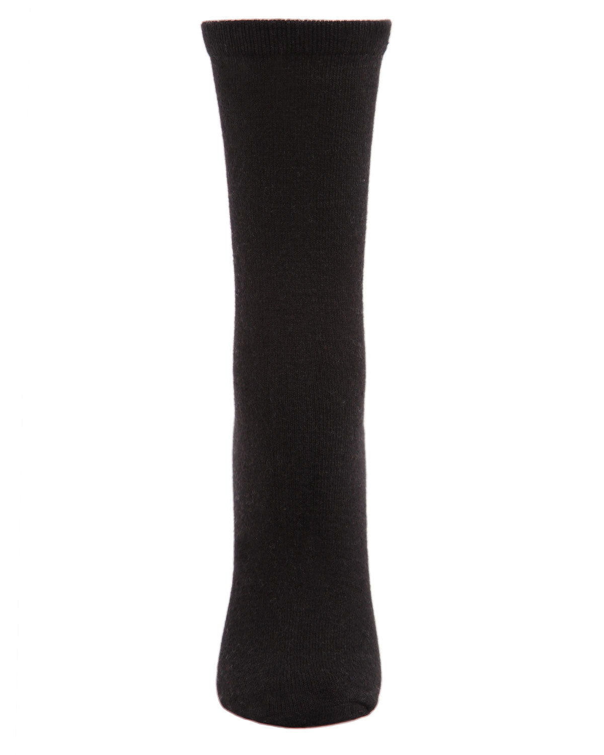 Women's Solid Soft Flat Knit Cashmere Blend Crew Sock - Charming Charlie