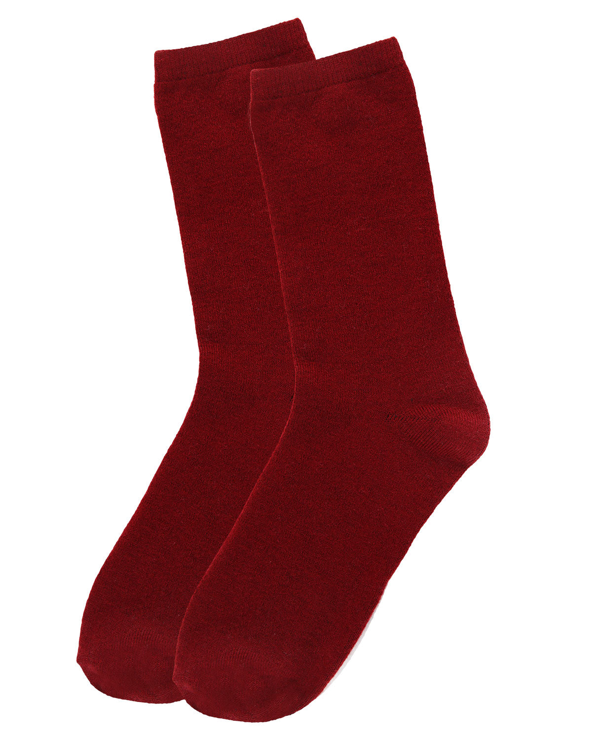 Women's Solid Soft Flat Knit Cashmere Blend Crew Sock - Charming Charlie