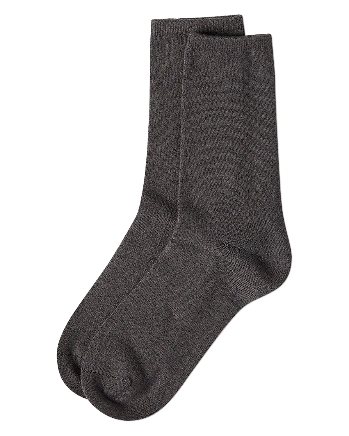 Women's Solid Soft Flat Knit Cashmere Blend Crew Sock - Charming Charlie