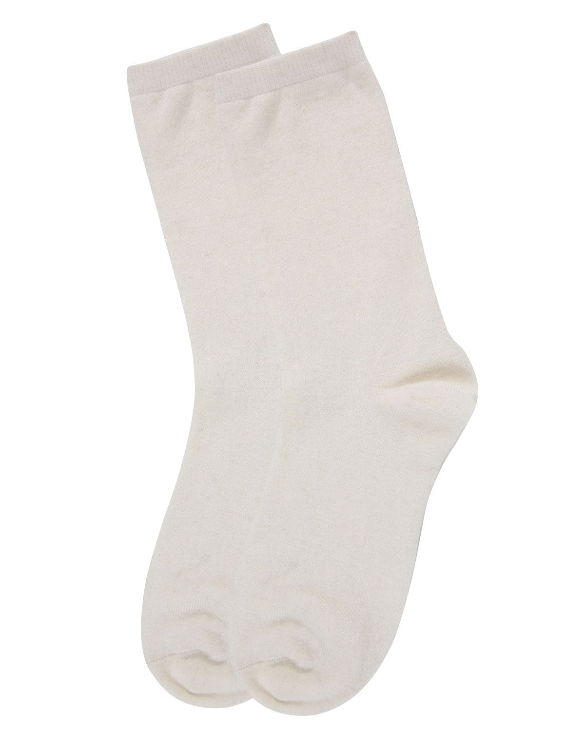 Women's Solid Soft Flat Knit Cashmere Blend Crew Sock - Charming Charlie