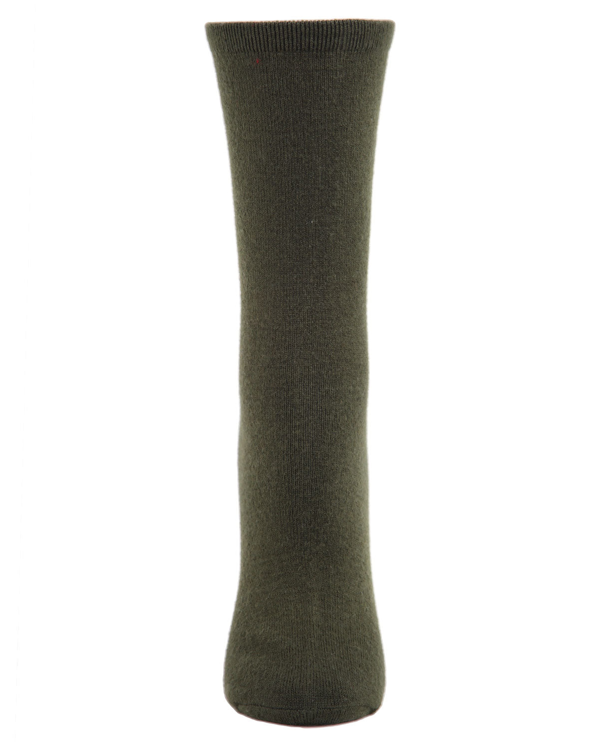 Women's Solid Soft Flat Knit Cashmere Blend Crew Sock - Charming Charlie