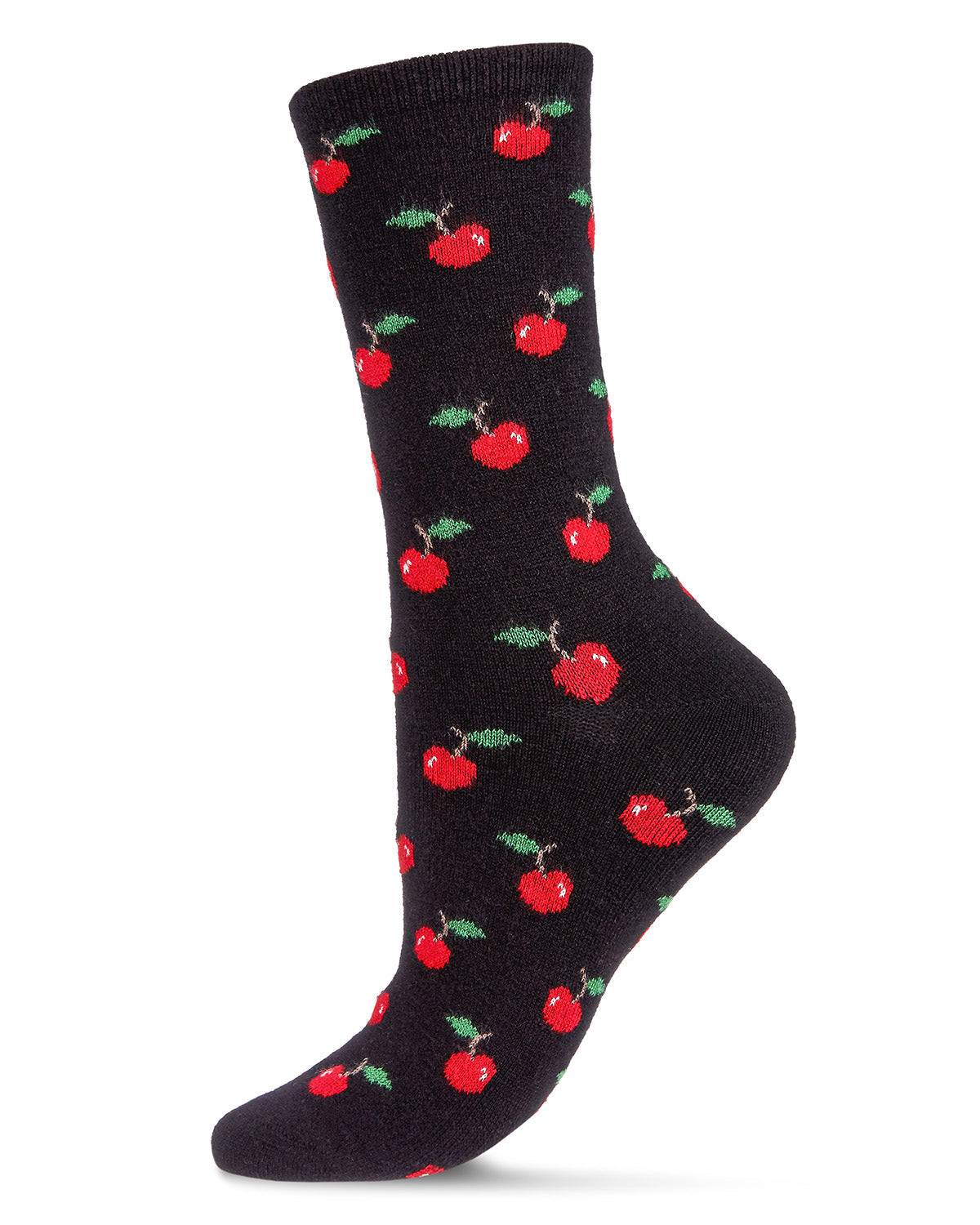 Women's Soft Tasty Cherry On Top Cashmere Blend Crew Socks - Charming Charlie