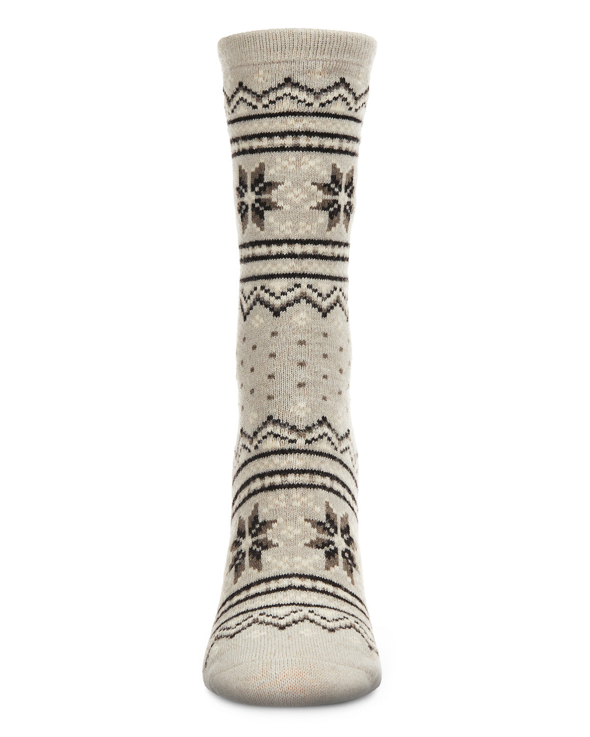 Women's Soft Fair Isle Cashmere Blend Crew Socks - Charming Charlie