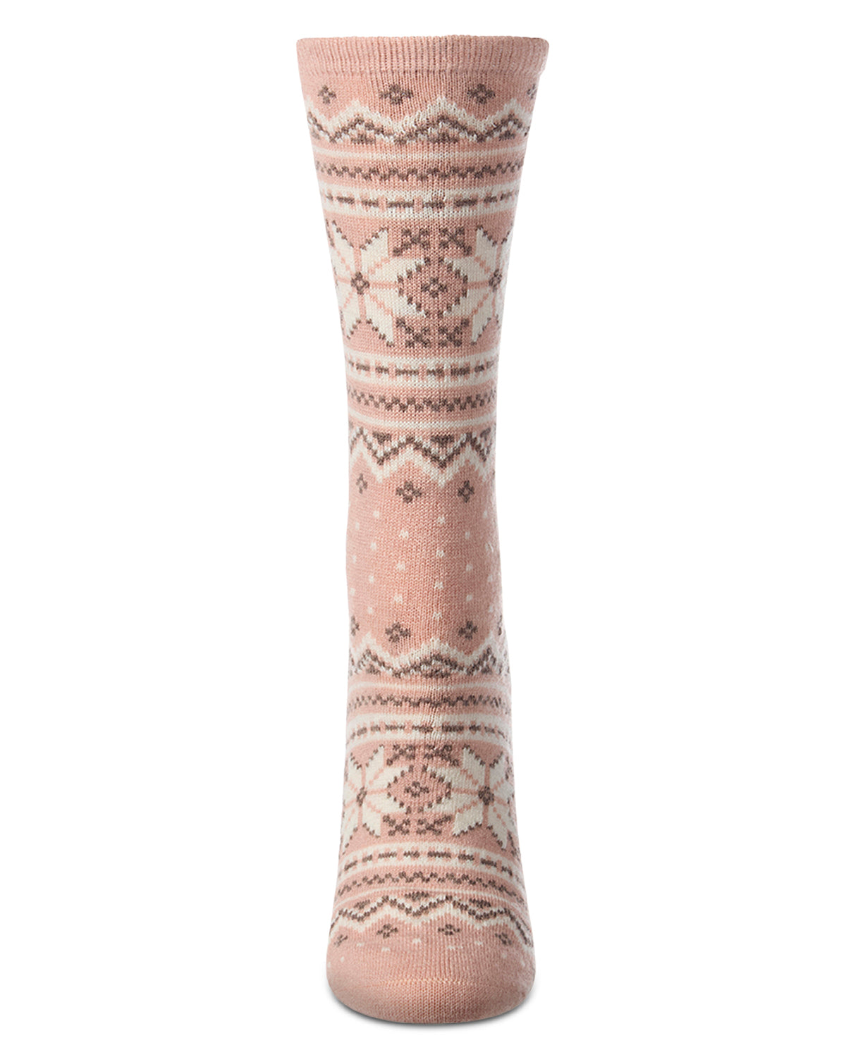Women's Soft Fair Isle Cashmere Blend Crew Socks - Charming Charlie