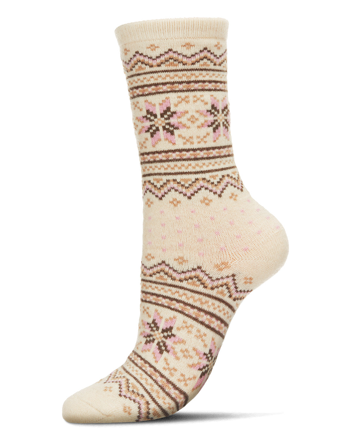 Women's Soft Fair Isle Cashmere Blend Crew Socks - Charming Charlie