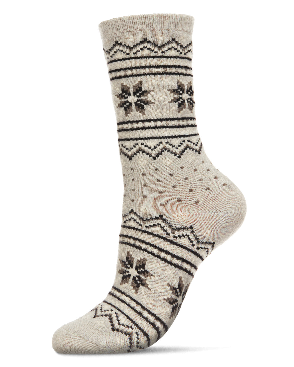Women's Soft Fair Isle Cashmere Blend Crew Socks - Charming Charlie