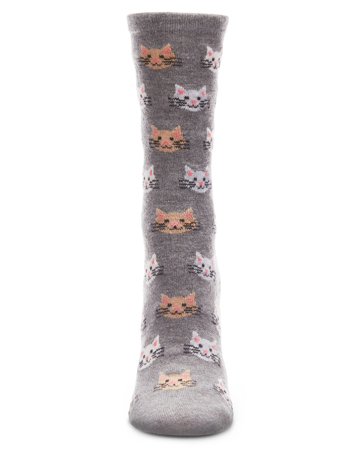 Women's Soft Cheerful Cat Face Cashmere Crew Socks - Charming Charlie