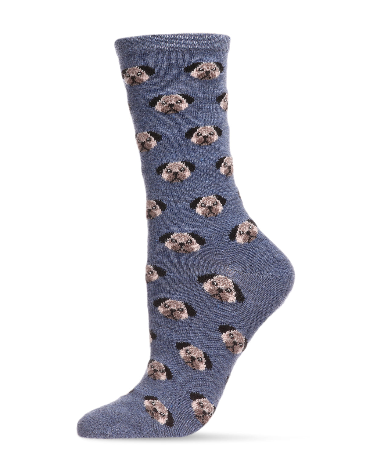 Women's Soft Pretty Puppy Dog Face Cashmere Blend Crew Socks - Charming Charlie