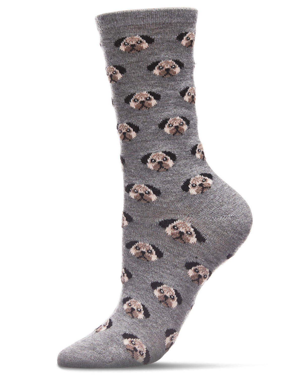 Women's Soft Pretty Puppy Dog Face Cashmere Blend Crew Socks - Charming Charlie