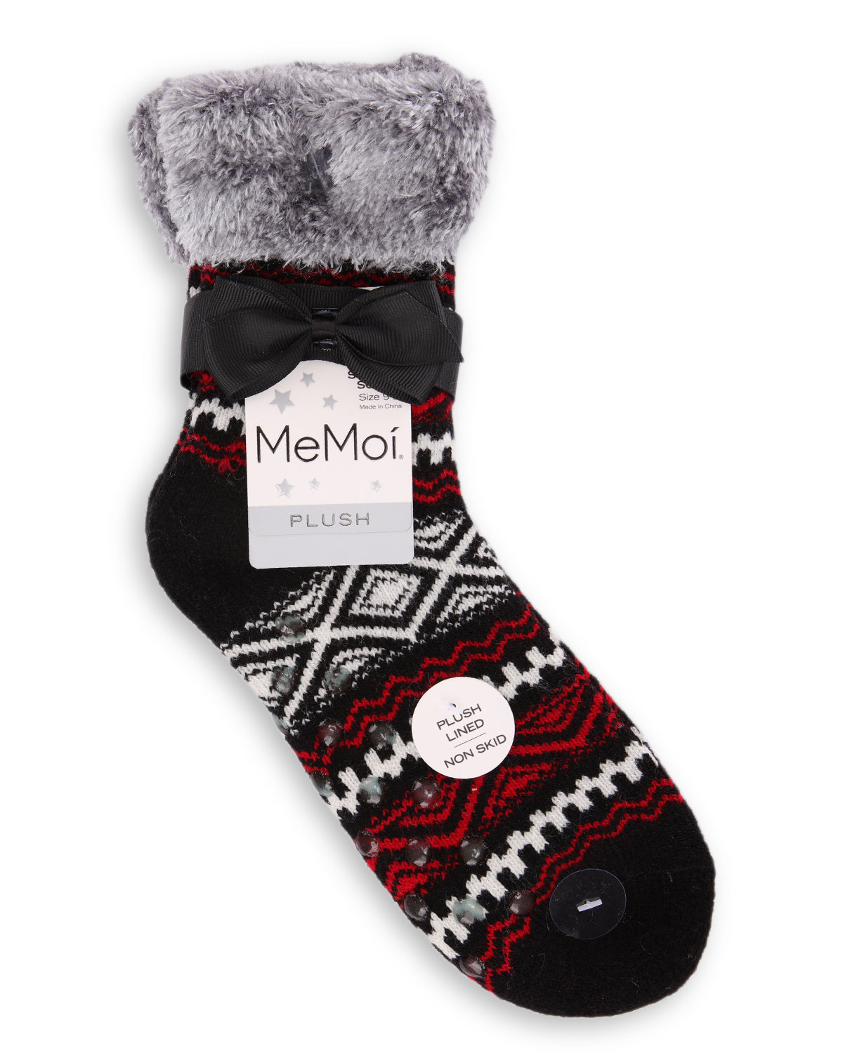 Women's Aztec Fair Isle Plush Cabin Socks - Charming Charlie
