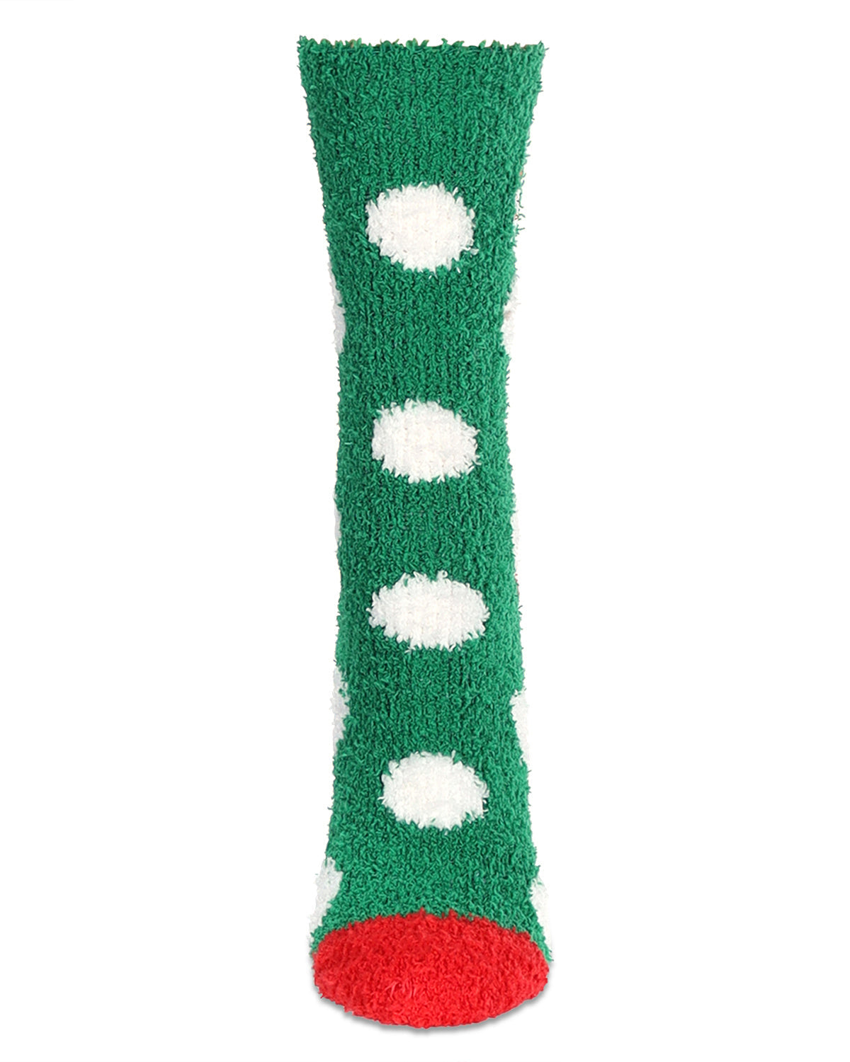 Women's Polka Dot Snowman Embroidery Cozy Crew Socks - Charming Charlie