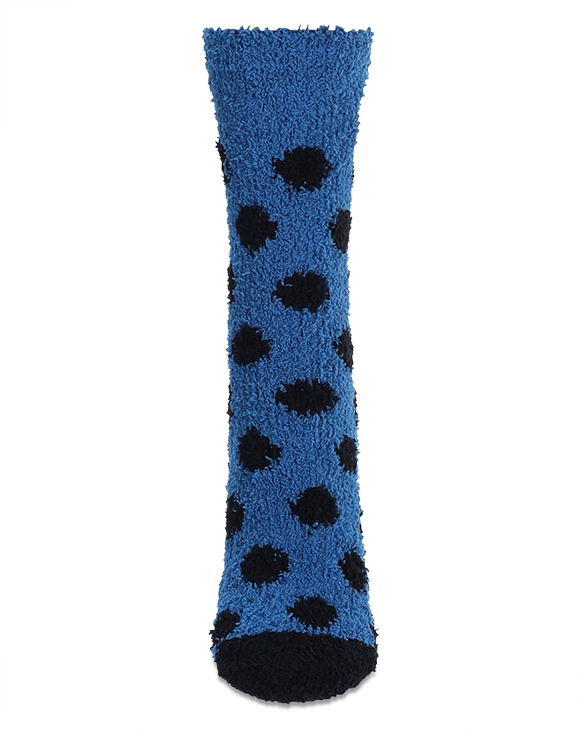 Women's Polka Dot Smiley Face Embroidery Cozy Crew Socks - Charming Charlie