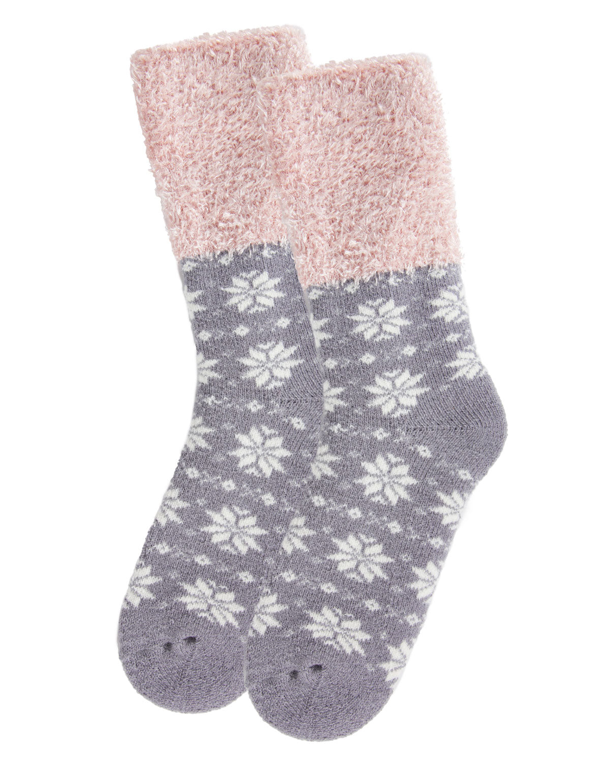 Women's Snowflake Fair Isle Plush Cabin Socks - Charming Charlie