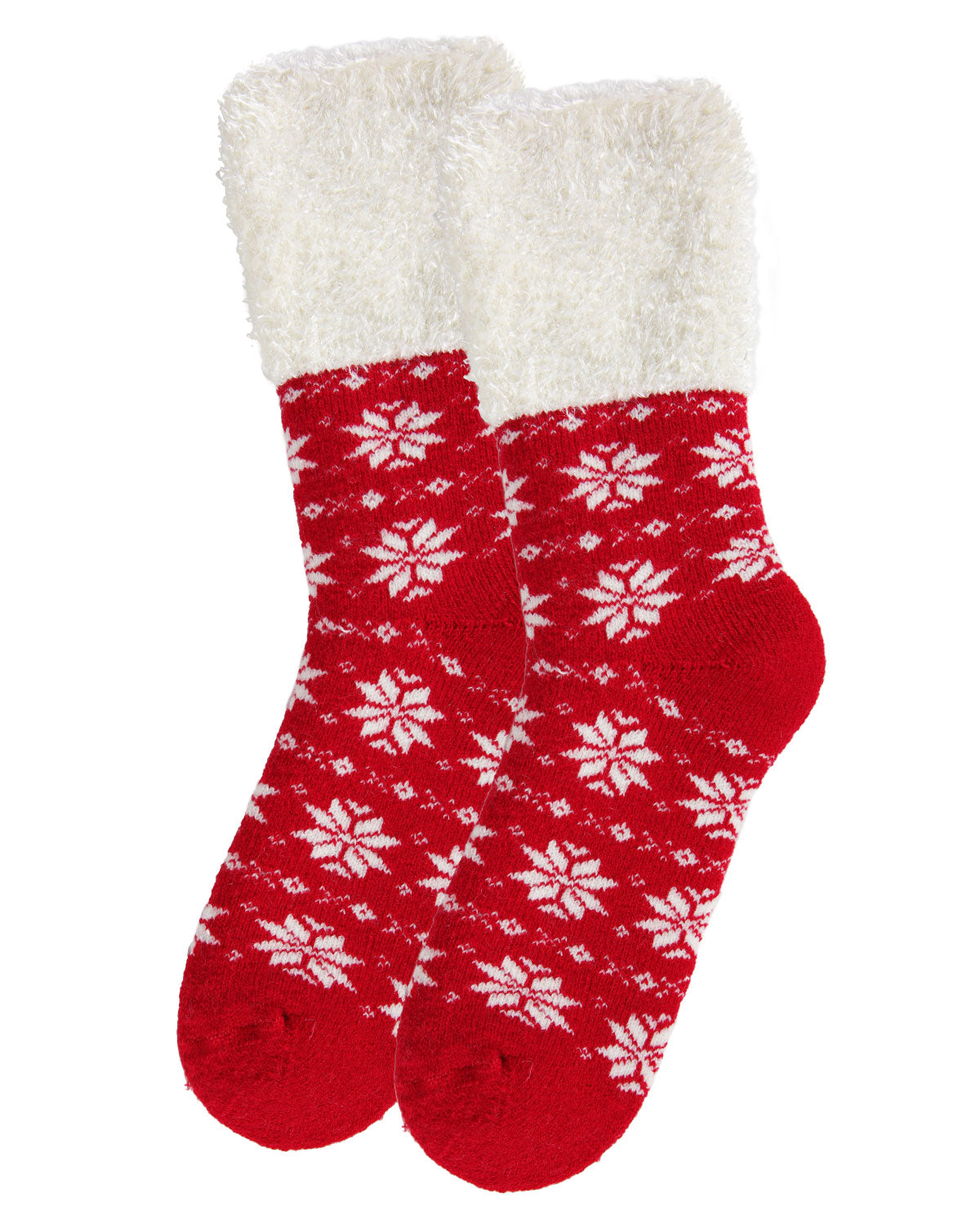 Women's Snowflake Fair Isle Plush Cabin Socks - Charming Charlie