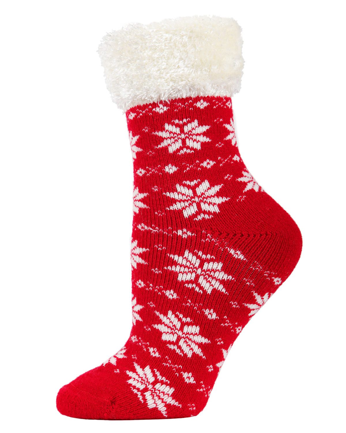 Women's Snowflake Fair Isle Plush Cabin Socks - Charming Charlie