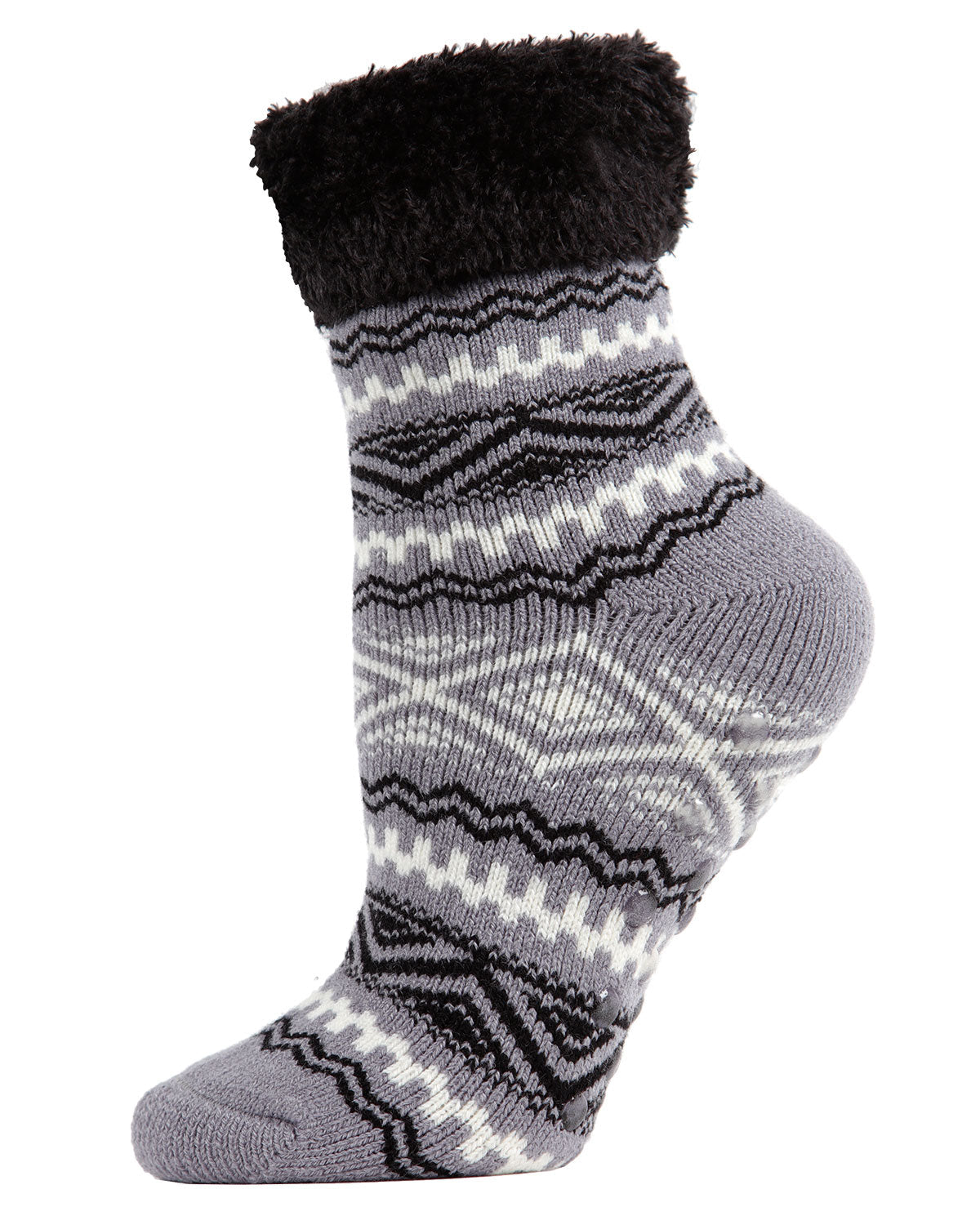 Aztec Fair Isle Plush Cabin Socks - Charming Charlie