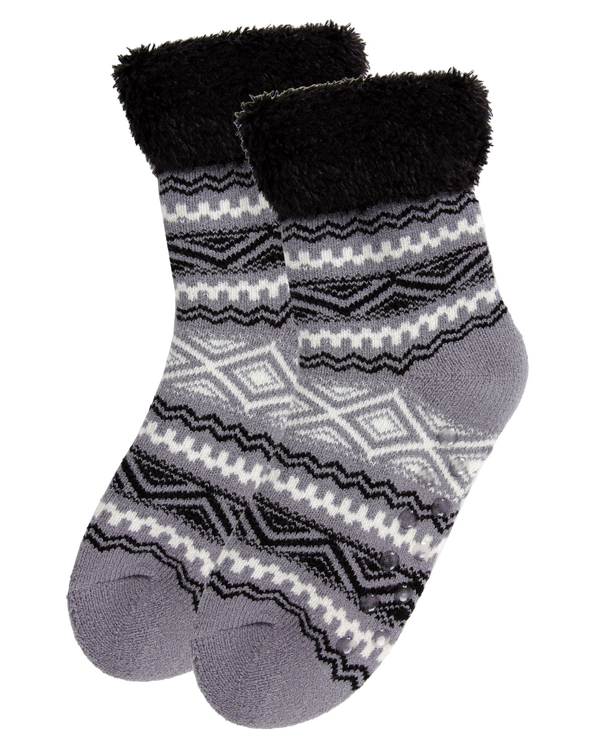 Aztec Fair Isle Plush Cabin Socks - Charming Charlie