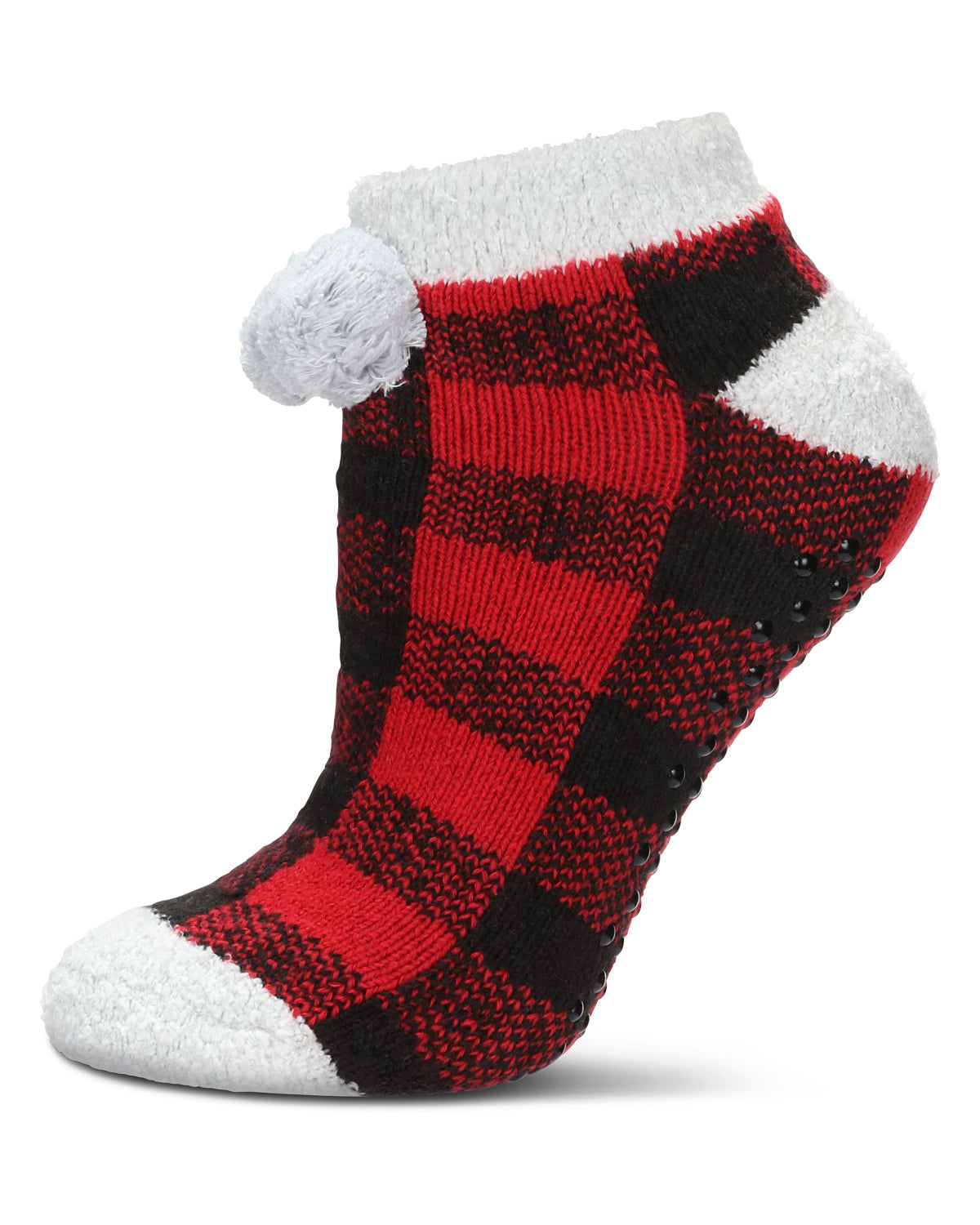 Women's Buffalo Plaid Buttersoft Plush Lined Low Cut Socks - Charming Charlie