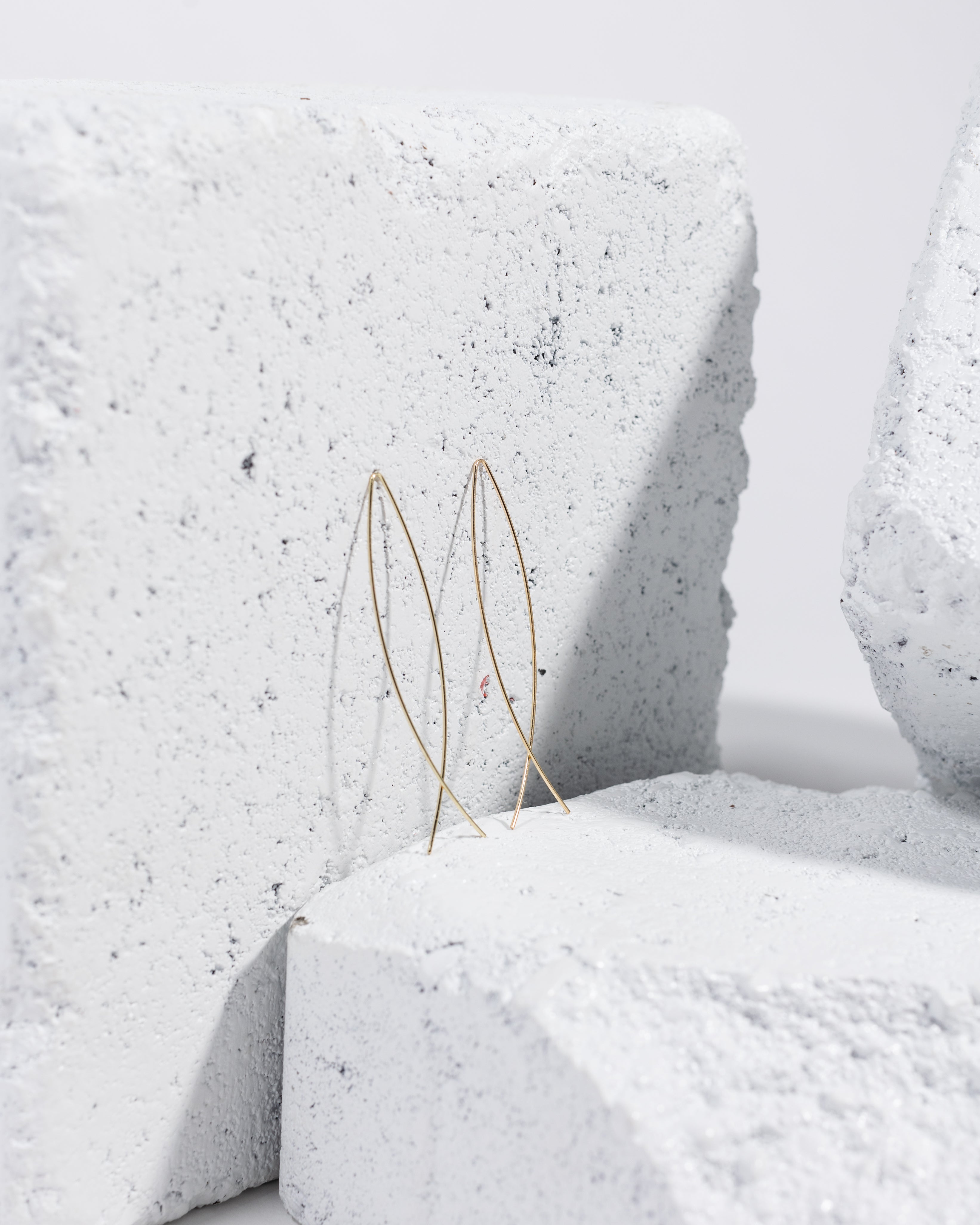 Goldtone Large Wire Earrings - Charming Charlie