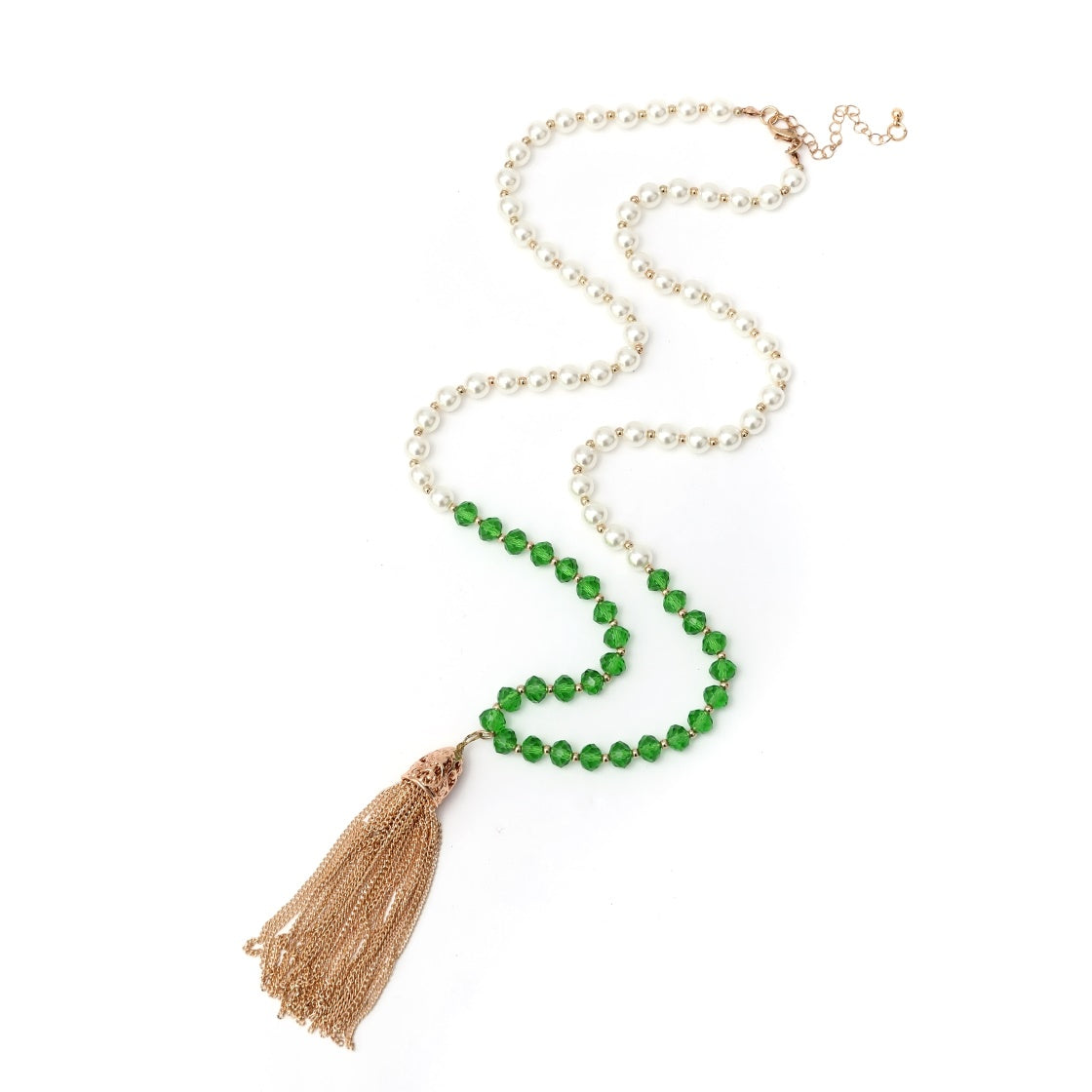 Long Pearl Tassel Fringe Necklace - Charming Charlie