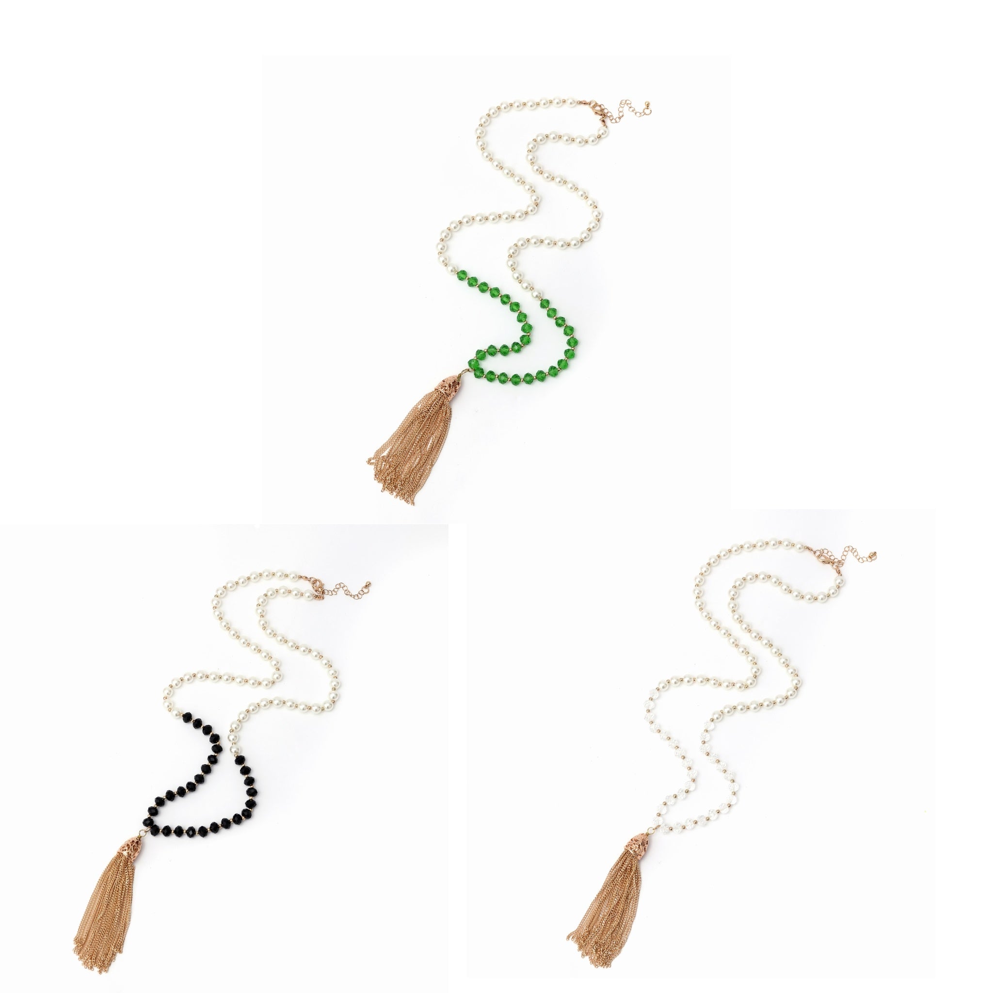 Long Pearl Tassel Fringe Necklace - Charming Charlie
