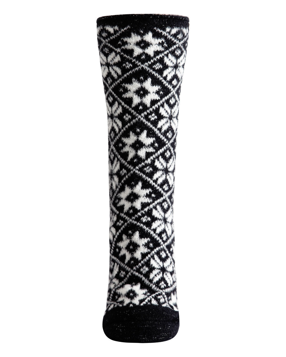 Women's Holiday Snowflake Plush Lined Slipper Socks - Charming Charlie