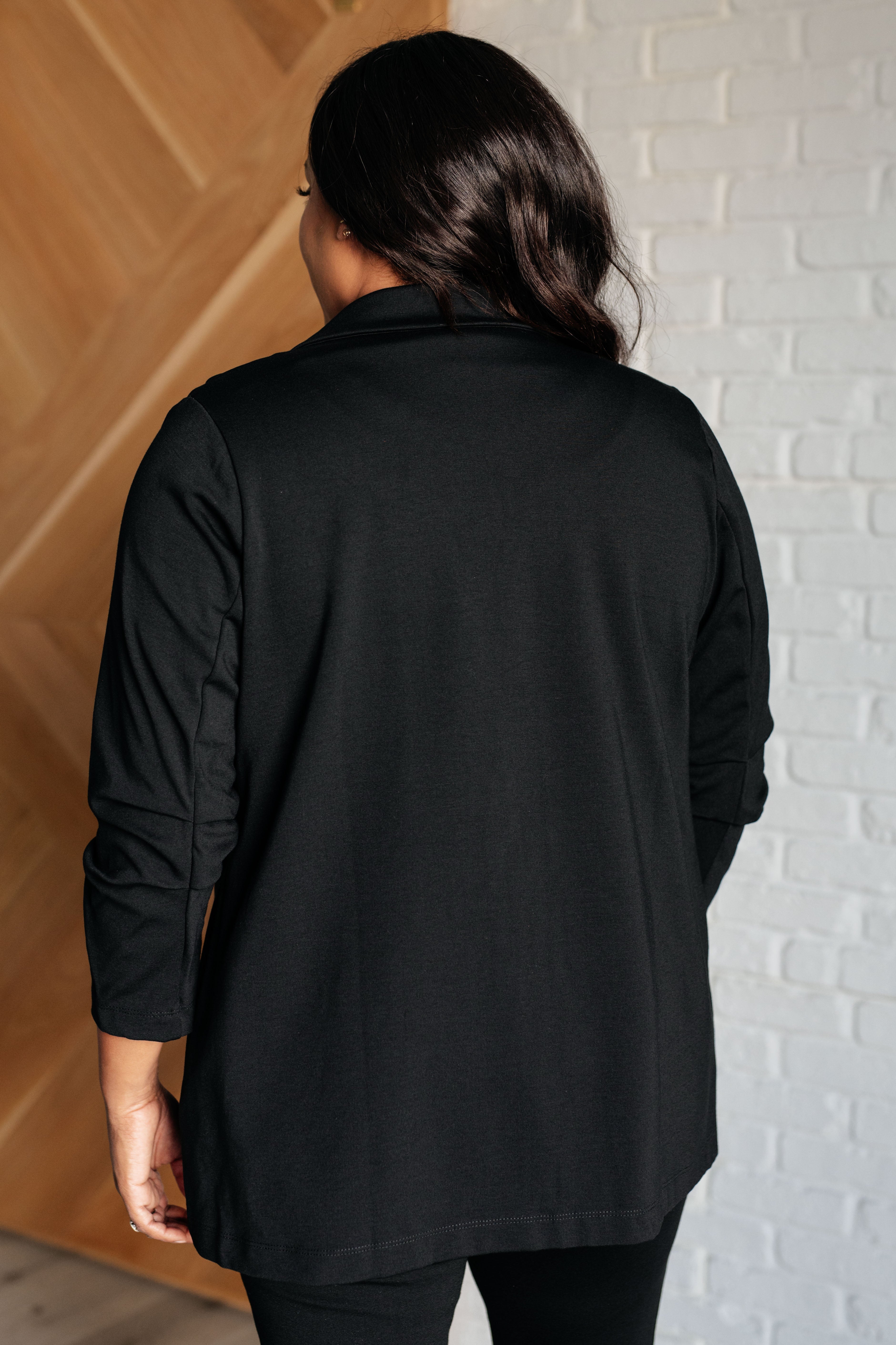 Magic 3/4 Blazer in Black - Charming Charlie