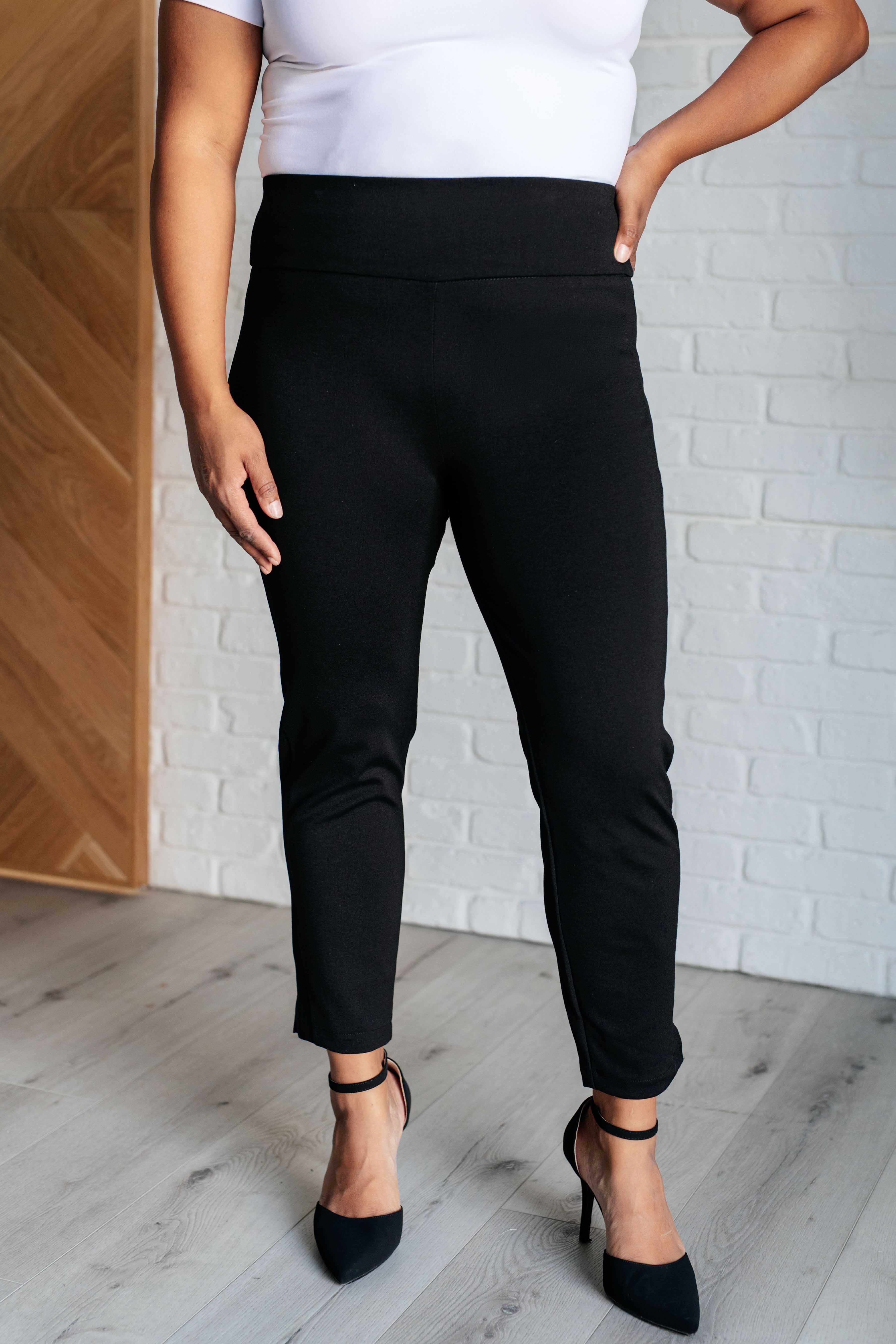 Magic Ankle Crop Skinny Pants in Black - Charming Charlie