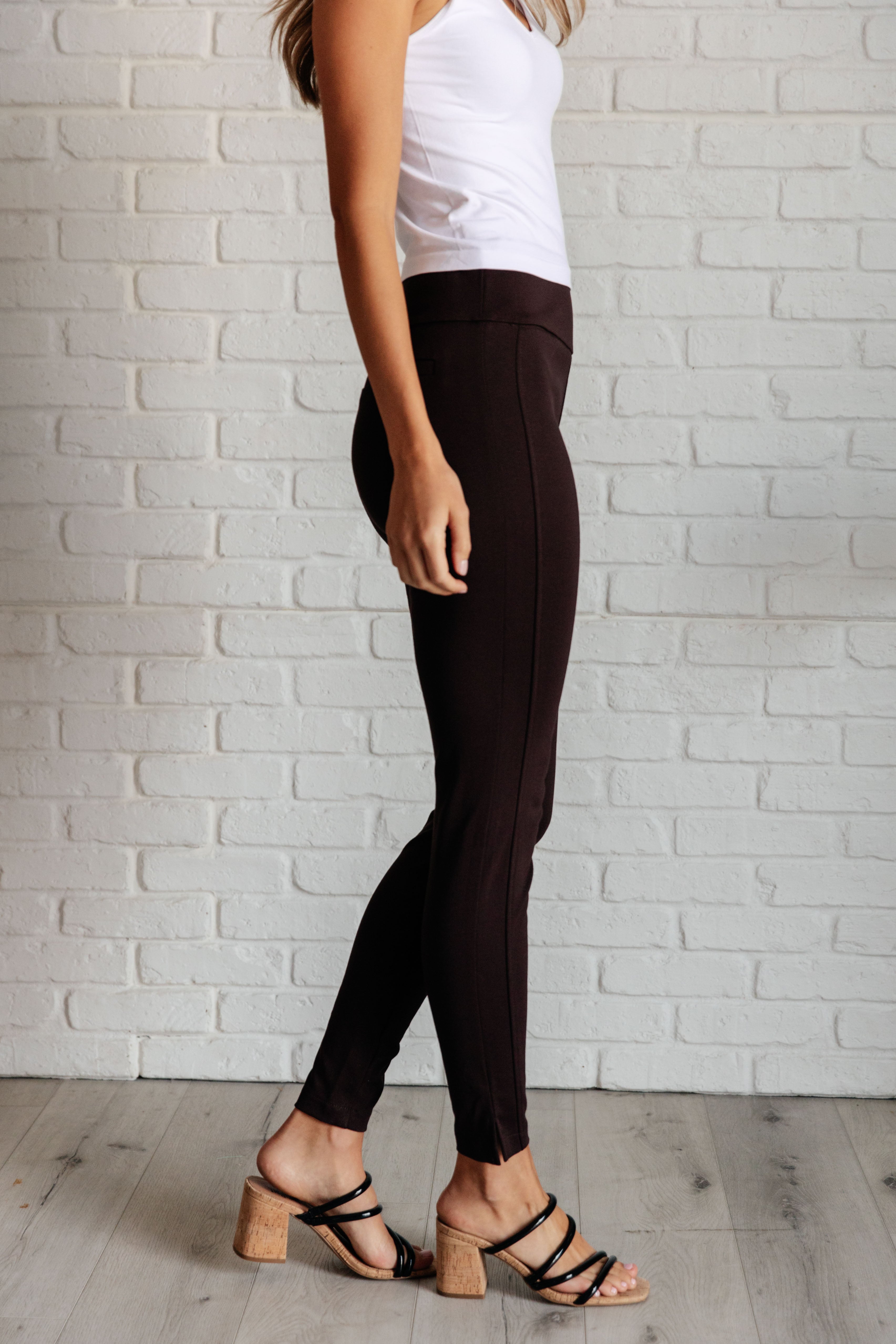 Magic Skinny 28" Pants in Chocolate - Charming Charlie