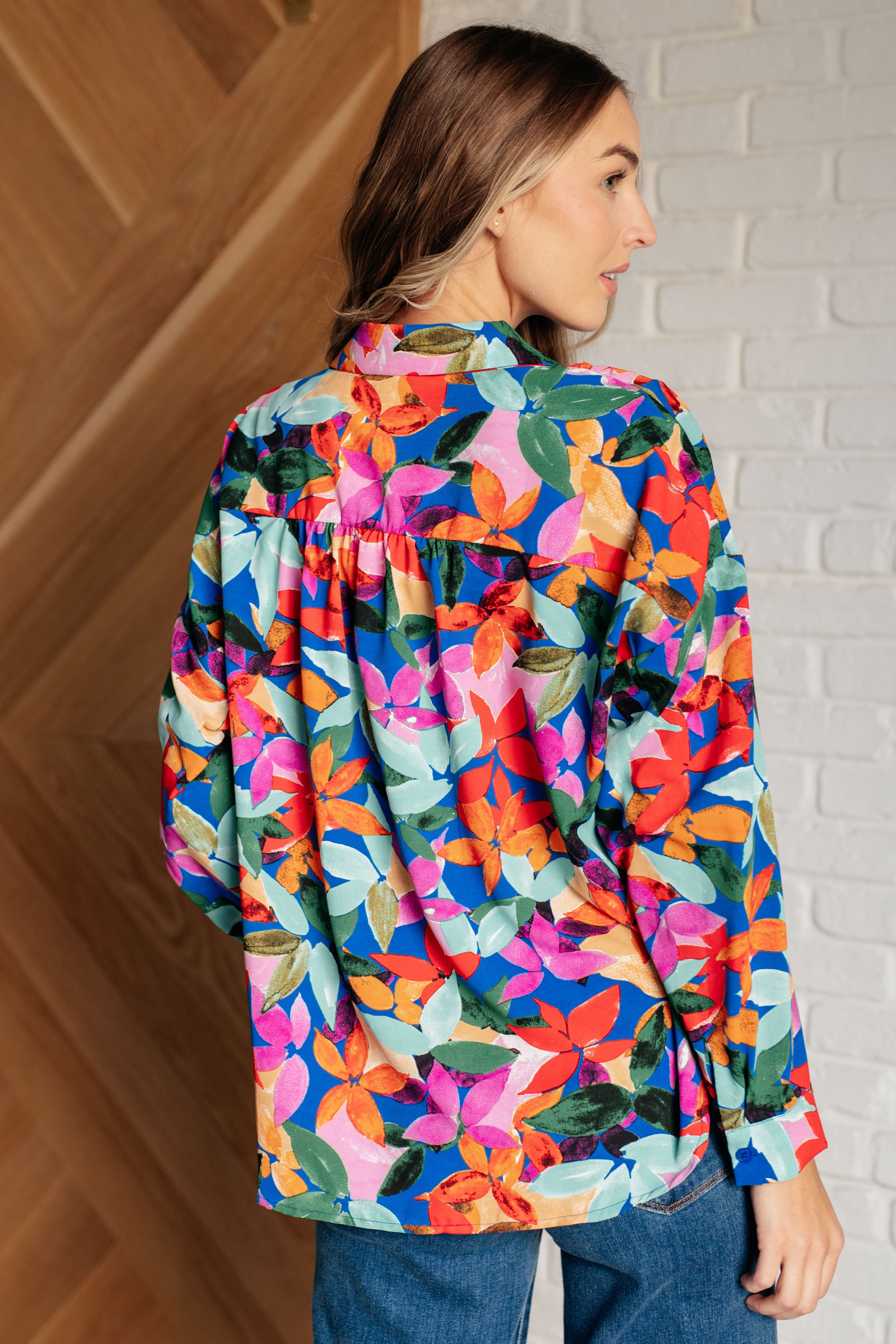 Make Like a Tree and Leaf Button Up Blouse - Charming Charlie