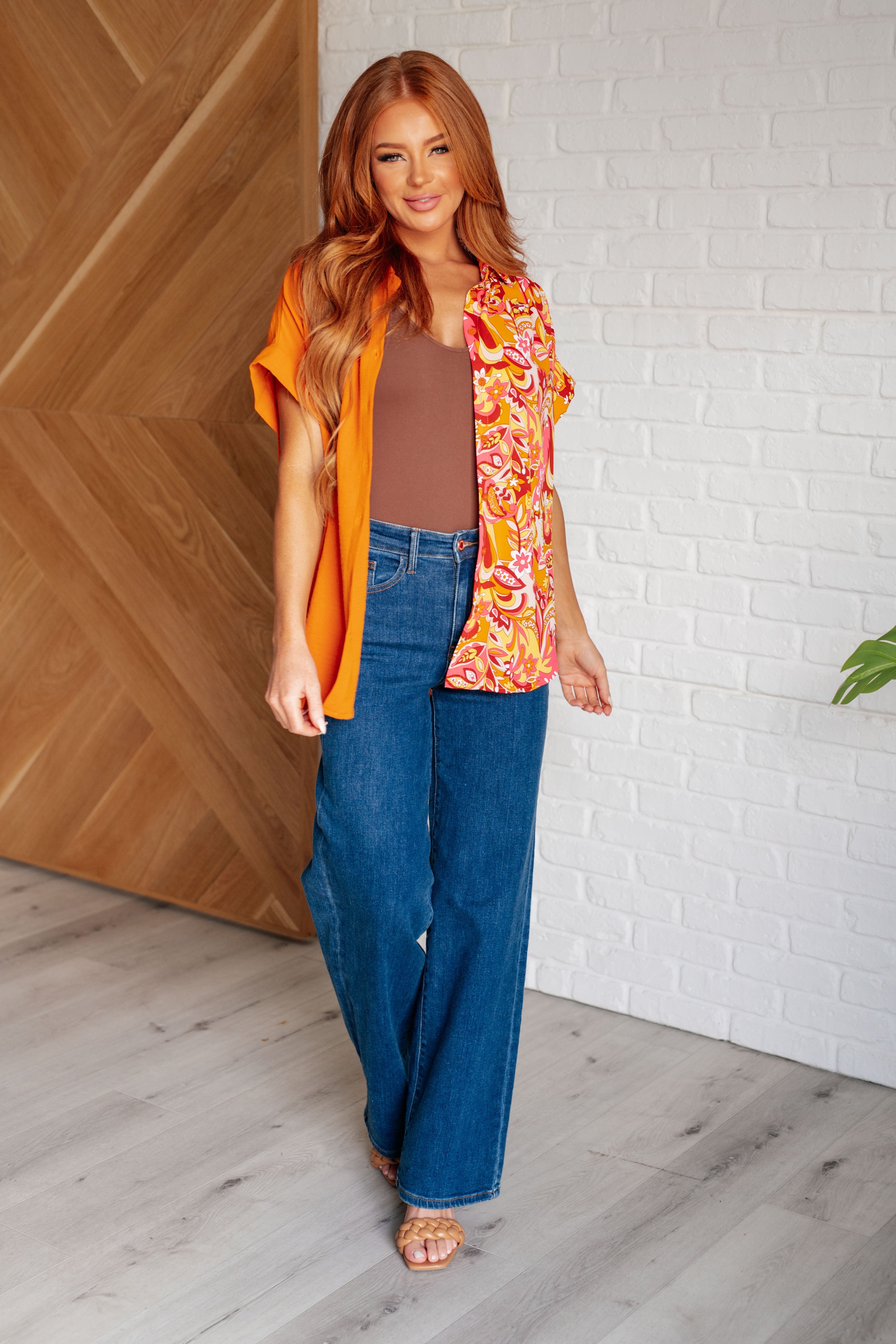 Two Sides To The Story Blouse - Charming Charlie