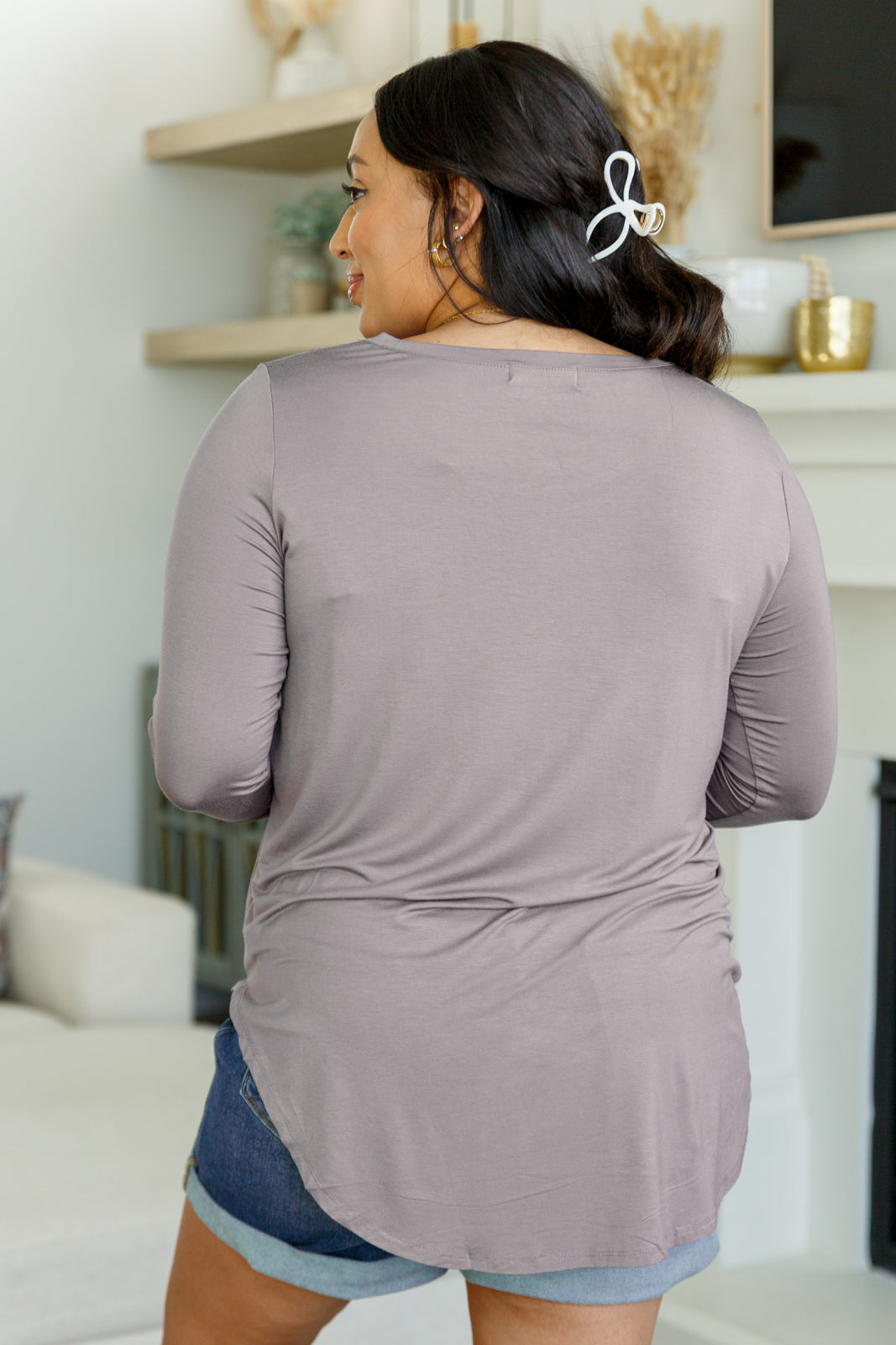 Me Time Long Sleeve Top - Charming Charlie