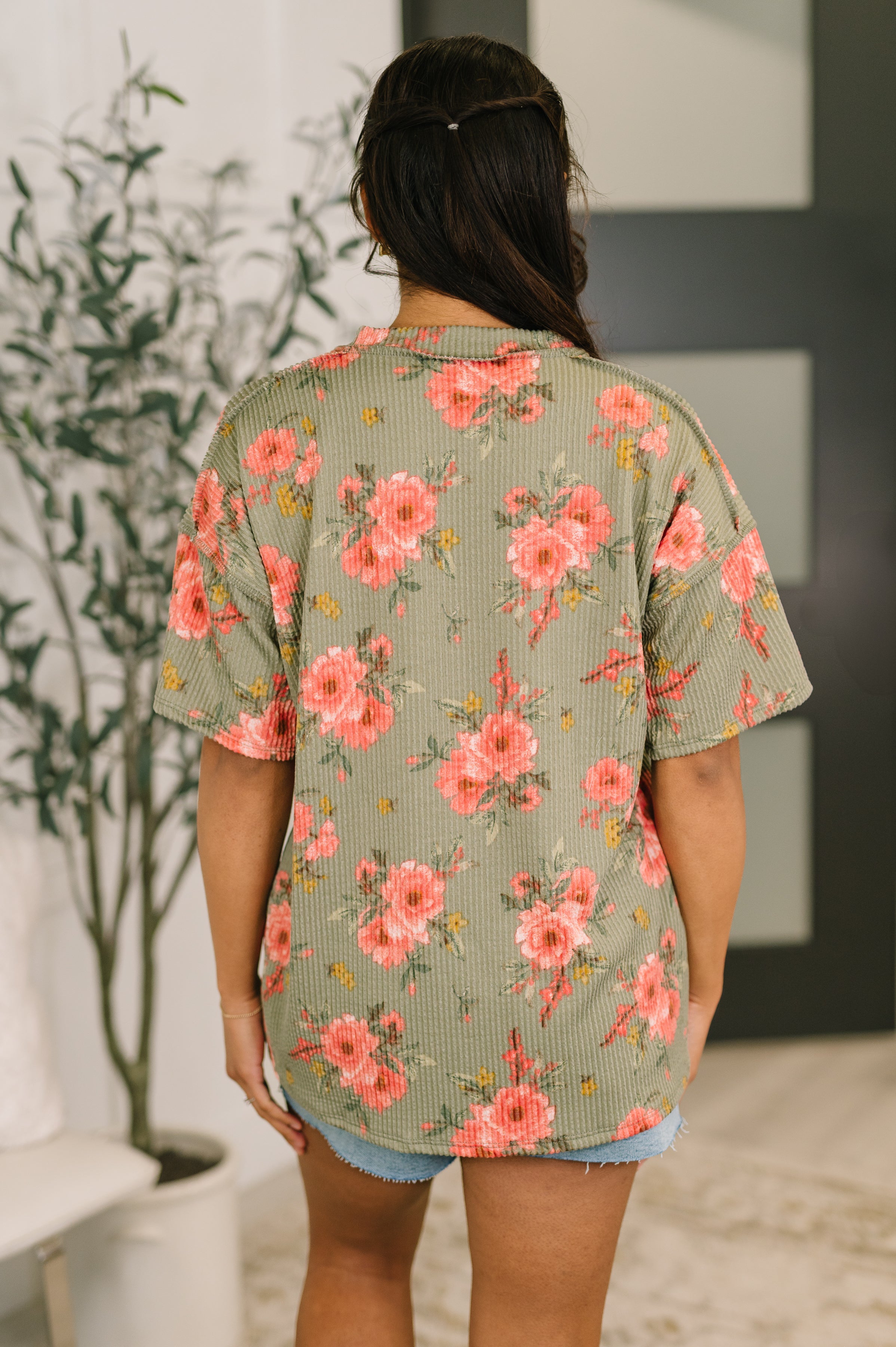 More Than Butterflies Floral V-Neck Top - Charming Charlie