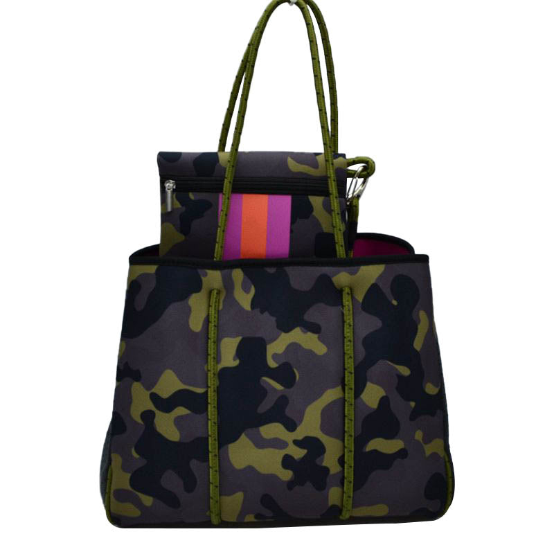 Multi Stylish Neoprene Tote Bag with Purse, Add something special to your outfit! It comes with a useful pouch that will help you to keep your daily handy items on the go. This fashionable bag will be your new favorite accessory. Ideal for parties, events, & holidays, pair these tote bags with any ensemble for a polished look. Versatile enough for carrying through the week. Ultra lightweight to carry around all day.