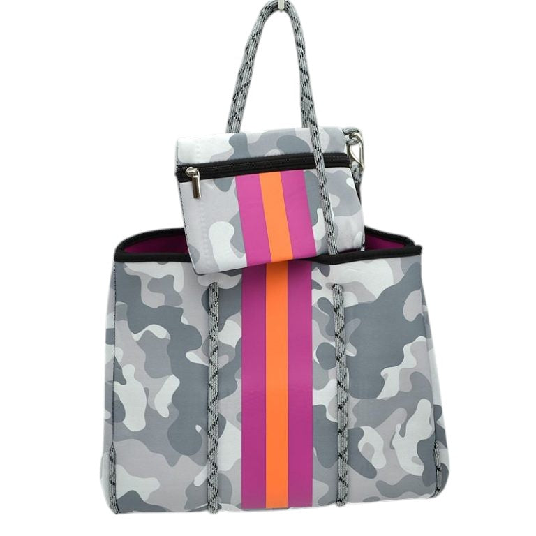 Multi Stylish Neoprene Tote Bag with Purse, Add something special to your outfit! It comes with a useful pouch that will help you to keep your daily handy items on the go. This fashionable bag will be your new favorite accessory. Ideal for parties, events, & holidays, pair these tote bags with any ensemble for a polished look. Versatile enough for carrying through the week. Ultra lightweight to carry around all day.