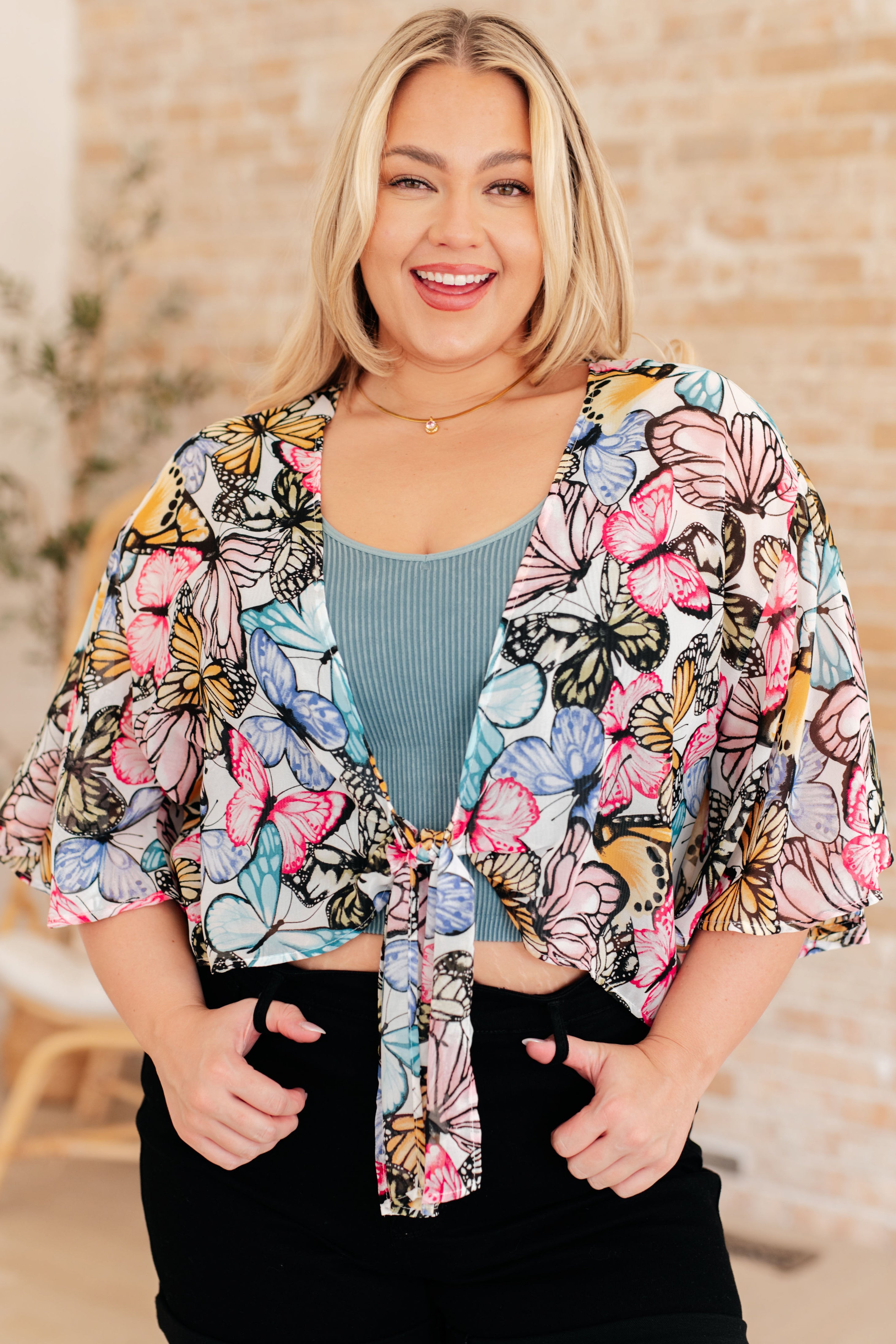My Darling Valentina Front Tie Blouse - Charming Charlie