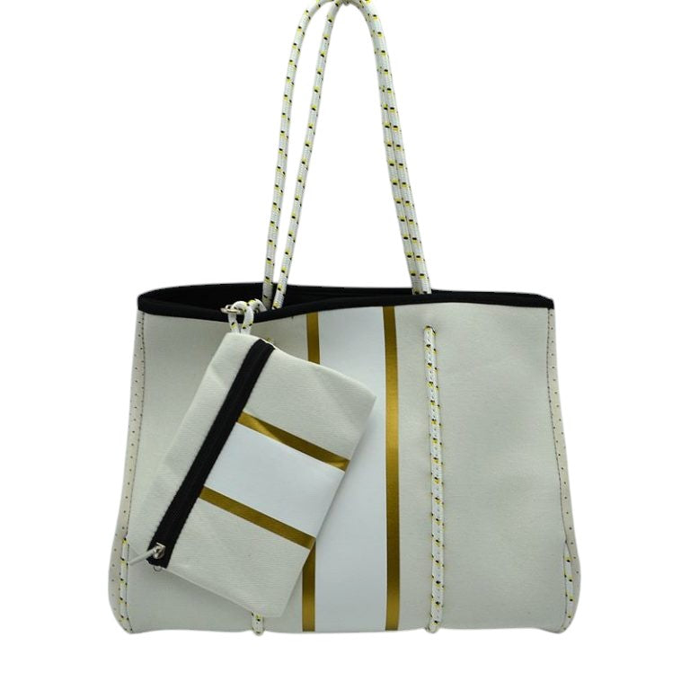Multi Stylish Neoprene Tote Bag with Purse, Add something special to your outfit! It comes with a useful pouch that will help you to keep your daily handy items on the go. This fashionable bag will be your new favorite accessory. Ideal for parties, events, & holidays, pair these tote bags with any ensemble for a polished look. Versatile enough for carrying through the week. Ultra lightweight to carry around all day.
