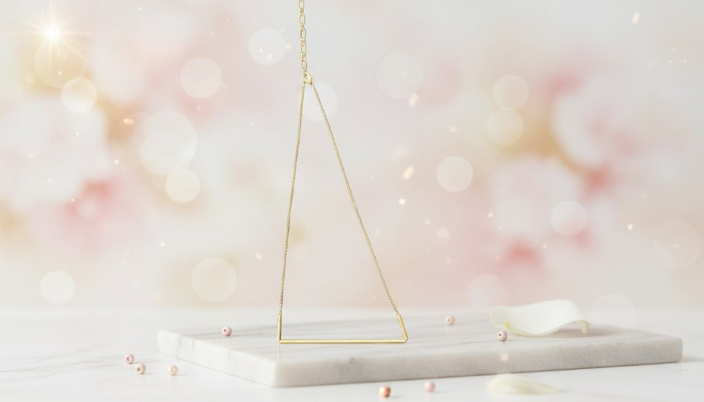 Golden Strong-Lines Necklace - Charming Charlie