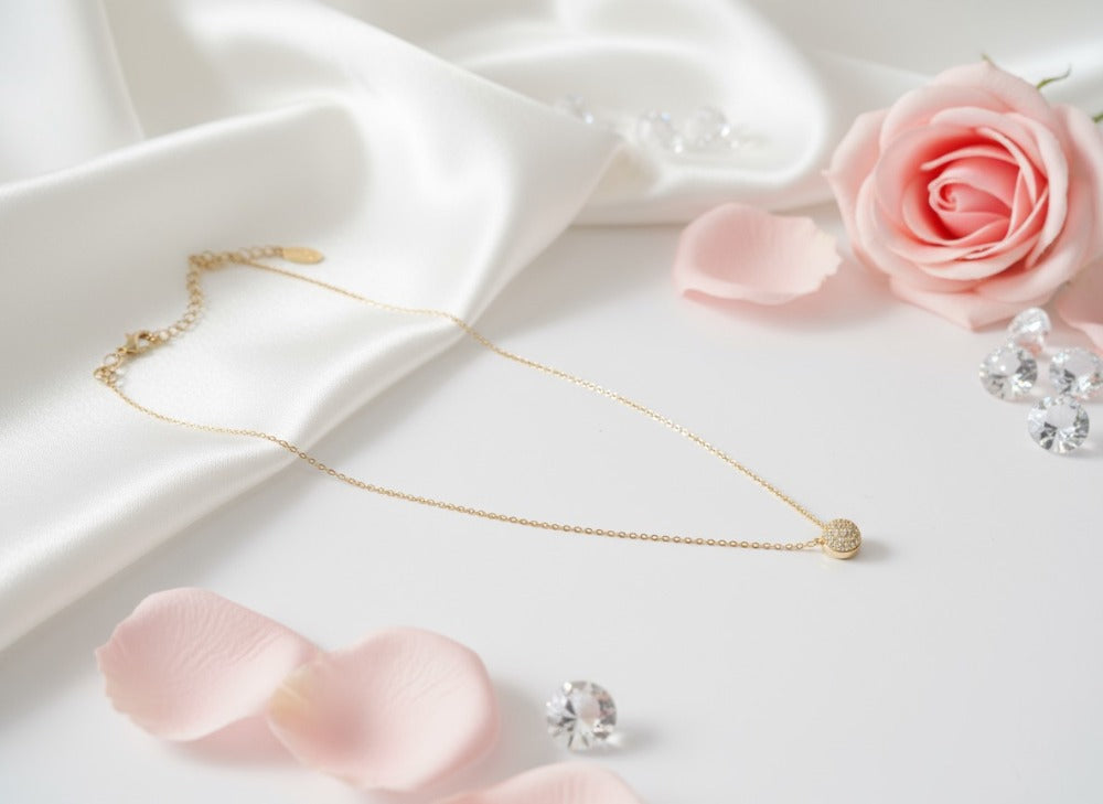 18k Gold-Plated and Blush Necklace - Charming Charlie