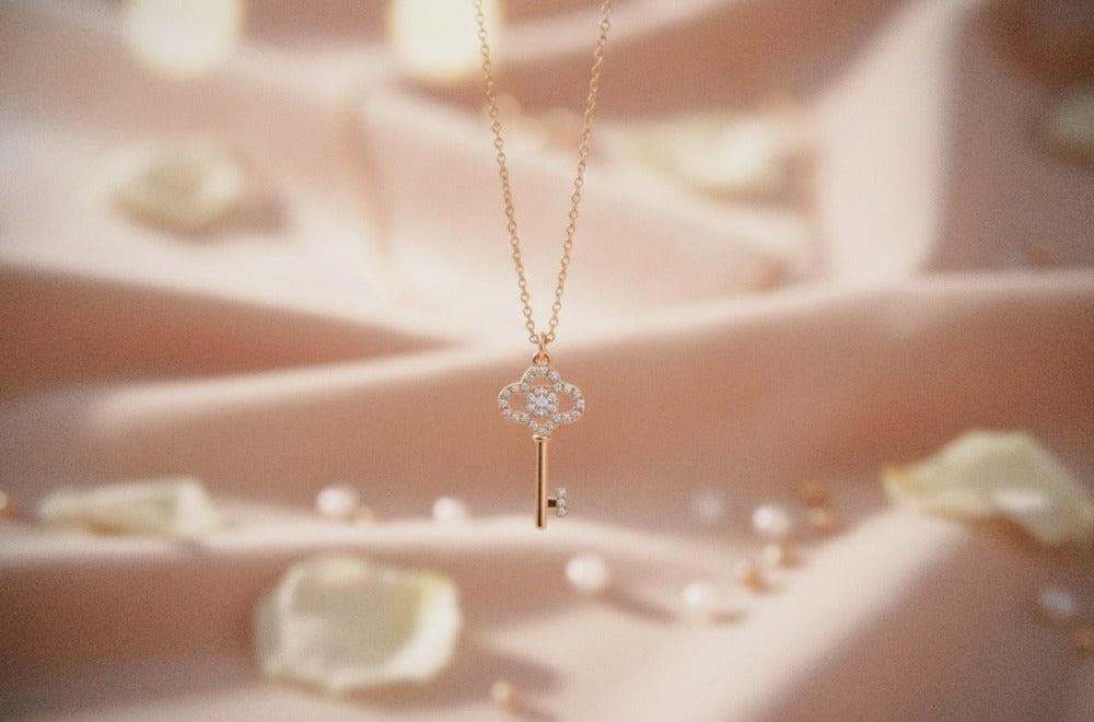 Rose Gold Key Timeless Necklace - Charming Charlie