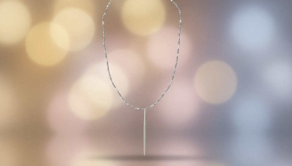 Sleek Silver Thread Necklace - Charming Charlie
