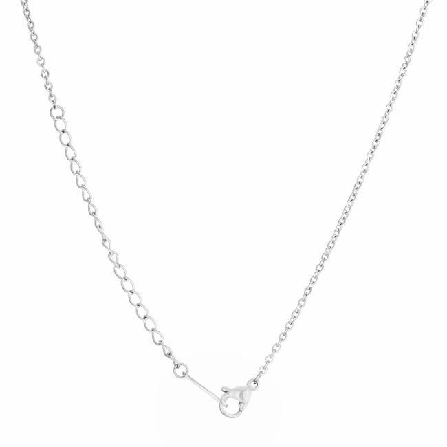 Arianna Rhodium Stainless Steel Arrow Necklace - Charming Charlie