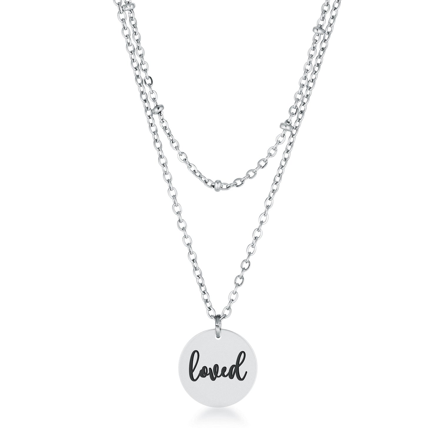 Delicate Stainless Steel loved Necklace - Charming Charlie