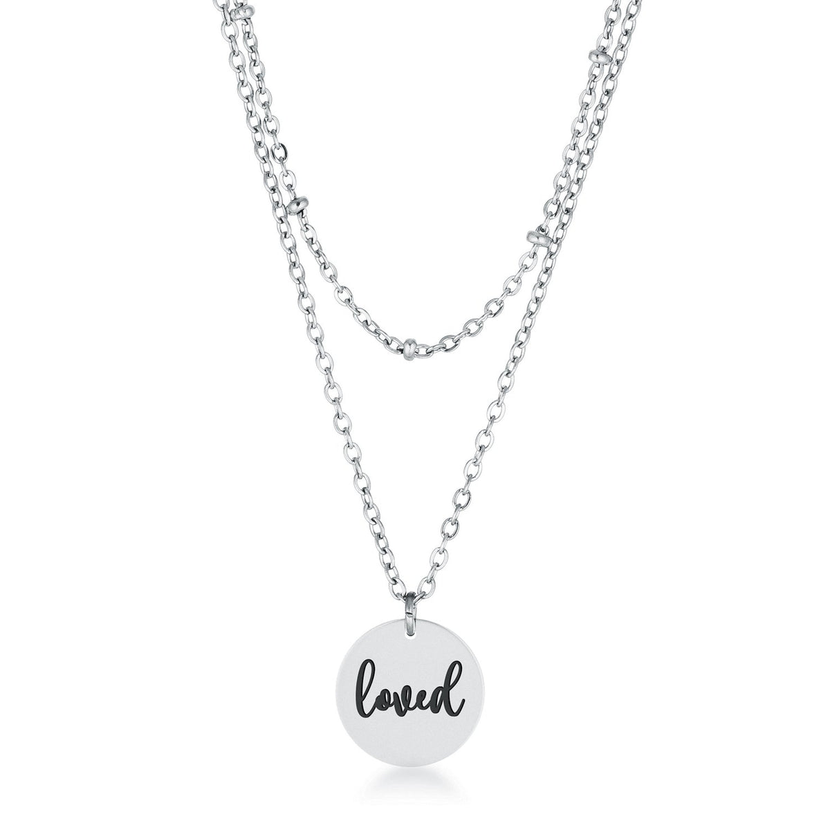 Delicate Stainless Steel loved Necklace - Charming Charlie